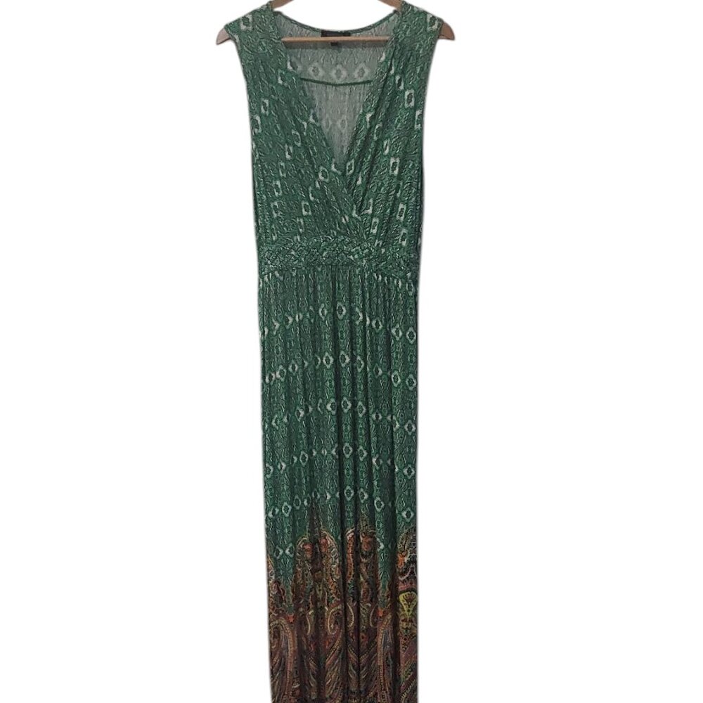 Spense Maxi Dress Size L Boho Paisley Festival Spring Summer Casual Colorful